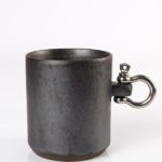 Metal Kulplu Kahve ve Çay Mug Antrasit 270ml