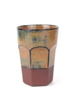 El yapımı stoneware bardak