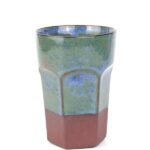 El yapımı stoneware bardak
