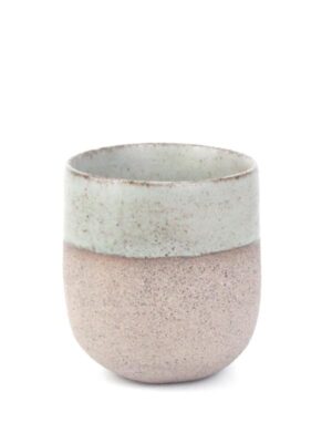 El yapımı stoneware kahve fincanı