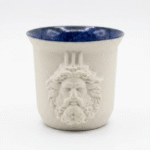Poseidon Kabartmalı El Yapımı Kahve Fincanı, Okyanus Mavisi Yunan Mitolojisi 175 ml - Görsel 4